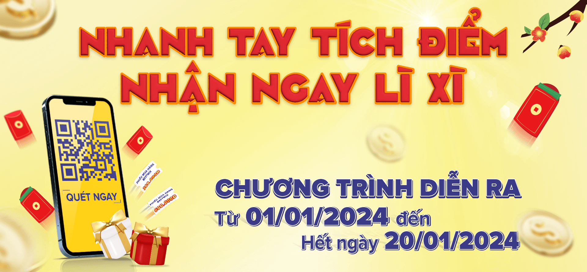 Nhanh tay tích điểm - Nhận ngay lì xì